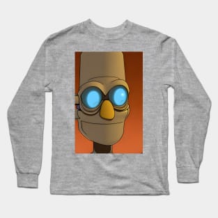 Funny smiling robot Long Sleeve T-Shirt